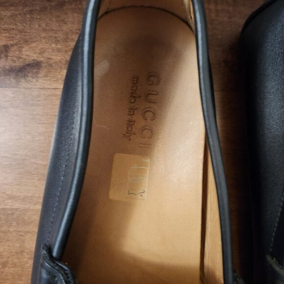 Gucci black guccissima leather loafers in size 6.5 UK men's - Picture 12 of 12